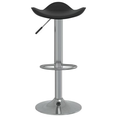 vidaXL barstol stål og kunstlæder krom og sort