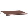vidaXL markise med LED-lys 600x350 cm automatisk betjening brun
