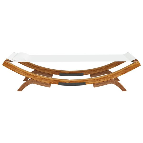 vidaXL loungeseng 100x188,5x44 cm bøjet træ cremefarvet