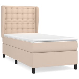 vidaXL kontinentalseng 80x200 cm kunstl&aelig;der cappuccinofarvet