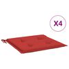 vidaXL hynder til havestol 4 stk. 40x40x4 cm oxfordstof r&oslash;d