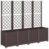 vidaXL plantekasse med espalier 160x40x140 cm PP brun