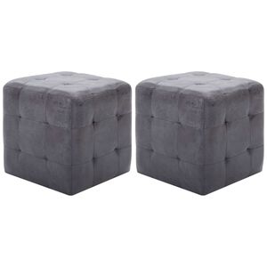 vidaXL sengeskabe 2 stk. 30 x 30 x 30 cm imiteret ruskind gr&aring;