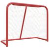 vidaXL hockeym&aring;l 183x71x122 cm polyester r&oslash;d og hvid