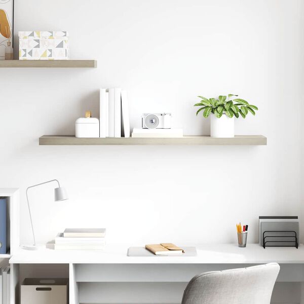 vidaXL v&aelig;ghylde 120x23,5x3,8 cm MDF egetr&aelig;sfarve