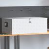 vidaXL opbevaringskasse 100x55x37 cm aluminium sølvfarvet