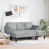 vidaXL Sofa S&aelig;t med pude 2 pcs Lysegr&aring; Polyester