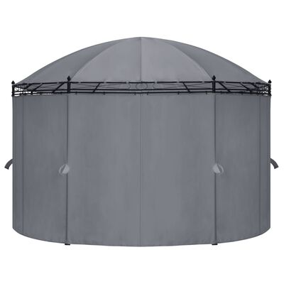 vidaXL pavillon med gardiner 520x349x255 cm antracitgrå