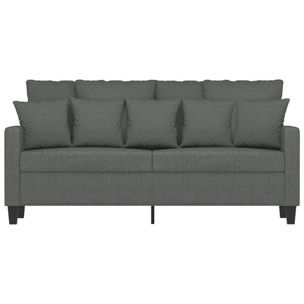 vidaXL 2-personers sofa 140 cm stof m&oslash;rkegr&aring;