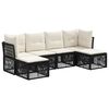 vidaXL Havesofa S&aelig;t 6 stk. Sort polyrattan