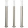 vidaXL pullertlamper med sensor 3 stk. 80 cm rustfrit st&aring;l IP44