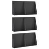 vidaXL St&oslash;ttemur 6 stk. 40 x 12 x 30 cm St&aring;l Sort