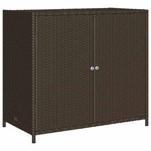 vidaXL opbevaringsskab til haven 83x45x76 cm polyrattan brun