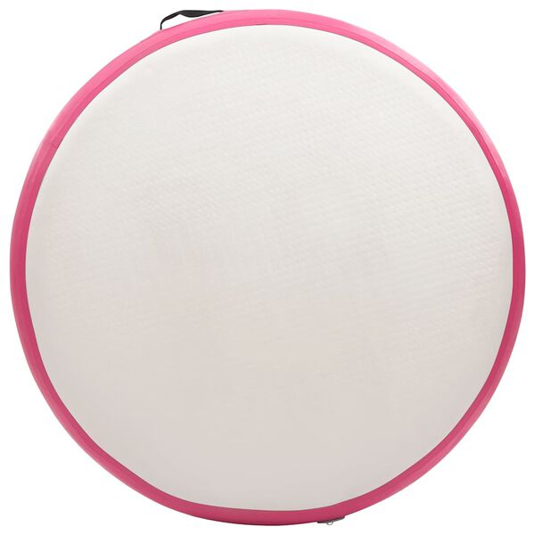 vidaXL oppustelig gymnastikm&aring;tte med pumpe 100x100x15 cm PVC pink
