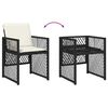 vidaXL Have Spisebordss&aelig;t 5 pcs Sort polyrattan