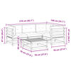 vidaXL sofas&aelig;t til haven 5 dele med hynder massivt fyrretr&aelig;