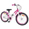 vidaXL B&oslash;rnecykel 18 tommer til 5-7 &aring;r gammel M&oslash;rk pink