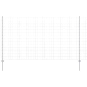 vidaXL Eurohegn med stolpe 10 x 1,4 m Galvaniseret st&aring;l S&oslash;lv Mesh