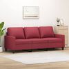 vidaXL 3-personers sofa 180 cm kunstlæder vinrød