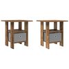 vidaXL Sengebord 2 stk. Gammelt tr&aelig; 41 x 40 x 45 cm Konstrueret tr&aelig;