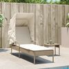 vidaXL loungesofa med baldakin polyrattan beige