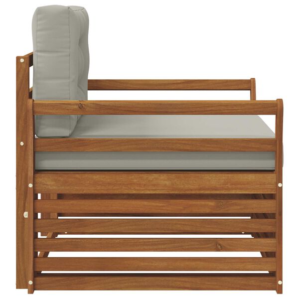 vidaXL Udend&oslash;rs sofagruppe Soli Akacietr&aelig; og polyester Naturfarvet