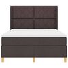 vidaXL Box spring seng med madras Brun 140 x 190 cm Stof