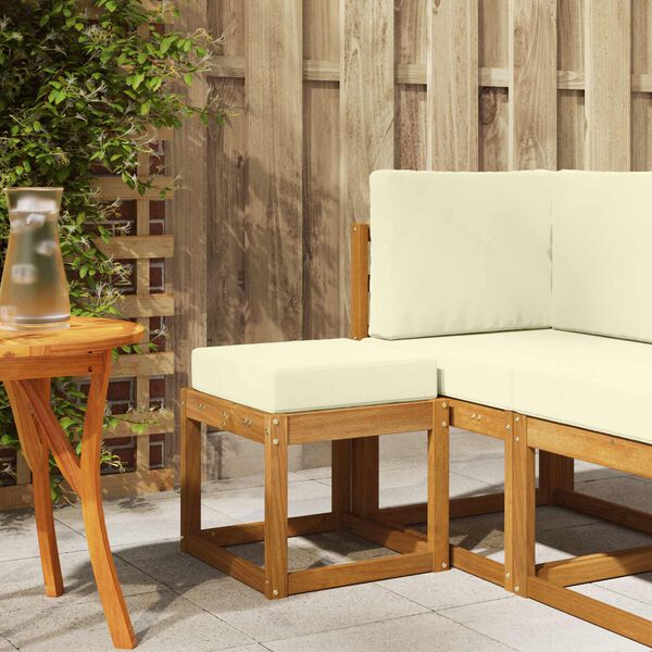 vidaXL Udend&oslash;rs Skammel B&aelig;nk Massivt Akacietr&aelig; Naturfarvet