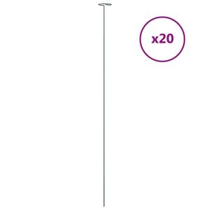 vidaXL plantespyd til haven 20 stk. 91 cm st&aring;l m&oslash;rkegr&oslash;n