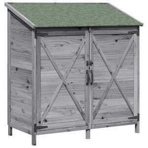 vidaXL Have Skur Gr&aring; 106 x 56 x 113,5 cm Massivt Fyrretr&aelig;