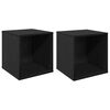 vidaXL Vinylalbum kasse 2 stk. Sort eg 37 x 36,5 x 38 cm