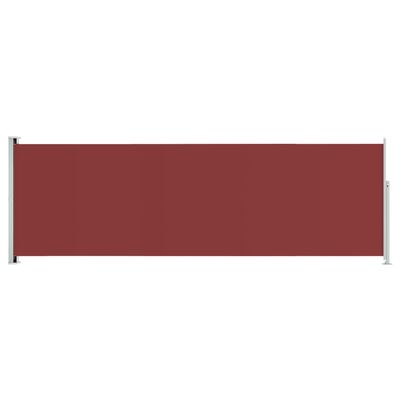 vidaXL sammenrullelig sidemarkise til terrassen 200x600 cm rød