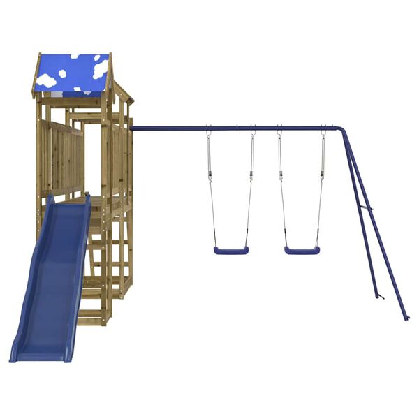 vidaXL udendørs legesæt imprægneret fyrretræ