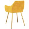 vidaXL spisebordsstole 2 stk. fl&oslash;jl gul