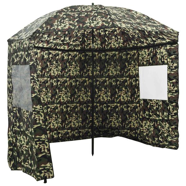 vidaXL Fisker Parasol Camouflage 240 x 210 cm Oxford polyester