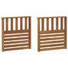 vidaXL Arml&aelig;n 2 pcs Brun 60 x 6 x 61 cm Konstrueret tr&aelig;