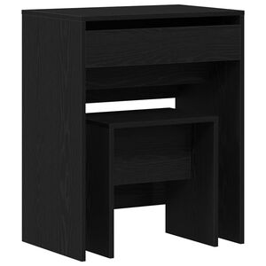 vidaXL Makeupbord 2 stk. Sort eg 60 x 40 x 75 cm Konstrueret tr&aelig;