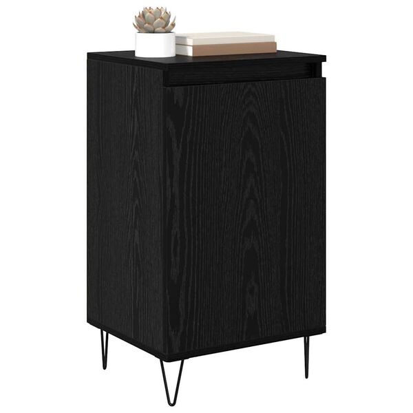 vidaXL Sideboard V&aelig;gmonteret Sort eg 40 x 35 x 70 cm Konstrueret tr&aelig;