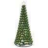 vidaXL Glimmerjuletr&aelig; med LED-lys og fod EKENAS 180 cm 220 LED'er