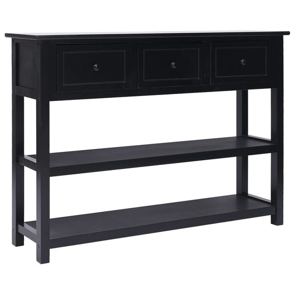 vidaXL sk&aelig;nk 108x30x76 cm massivt kejsertr&aelig; sort