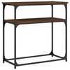 vidaXL konsolbord 75x35,5x75 cm konstrueret tr&aelig; brun egetr&aelig;sfarve