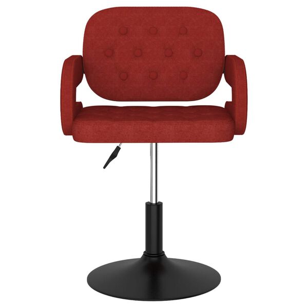 vidaXL drejelige spisebordsstole 2 stk. stof vinr&oslash;d