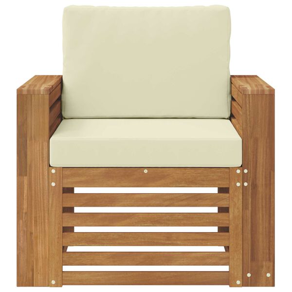 vidaXL Udend&oslash;rs sofagruppe Soli Akacietr&aelig; og polyester Naturfarvet