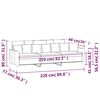 vidaXL 3-personers sofa 210 cm fl&oslash;jl lysegr&aring;