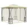 vidaXL pavillon med net 300x300x265 cm cremefarvet
