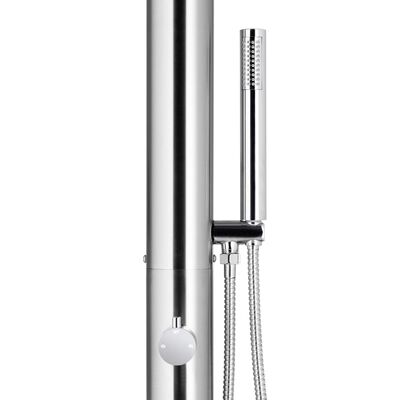 vidaXL havebruser med grå bund 225 cm rustfrit stål