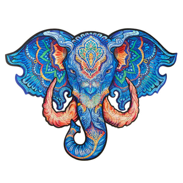 UNIDRAGON puslespil 194 brikker Eternal Elephant medium 34x26 cm tr&aelig;