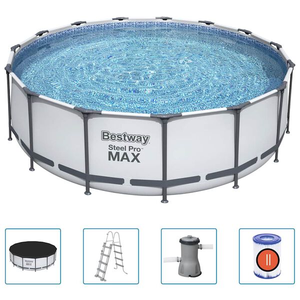 Bestway Steel Pro MAX swimmingpools&aelig;t 457x122 cm rund
