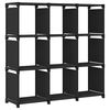 vidaXL reol med 9 rum 103x30x107,5 cm stof sort