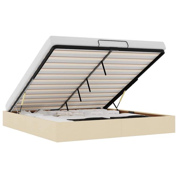 vidaXL osmannisk sengeramme uden madras 180x200 cm stof cremefarvet